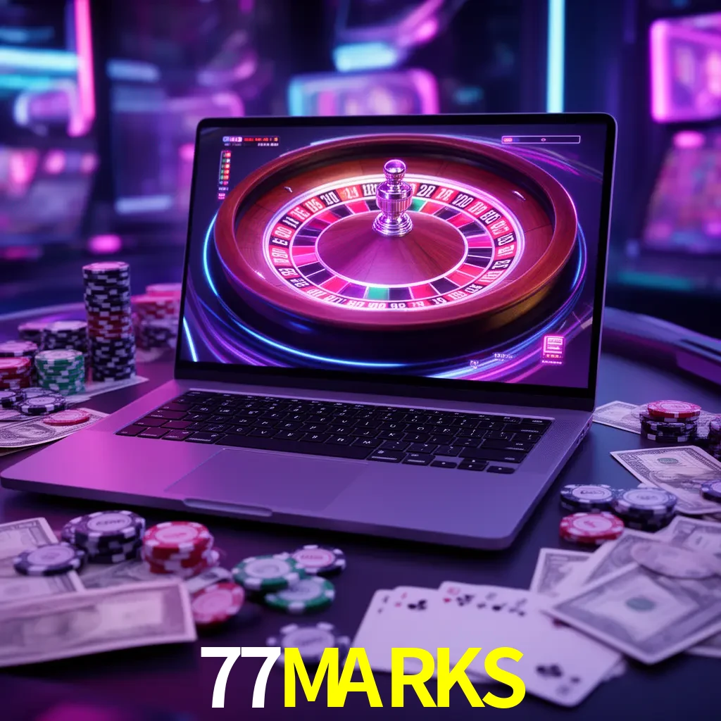 Centro móvil 77MARKS con casino, cajero, bonos, app y acceso de cuenta para México